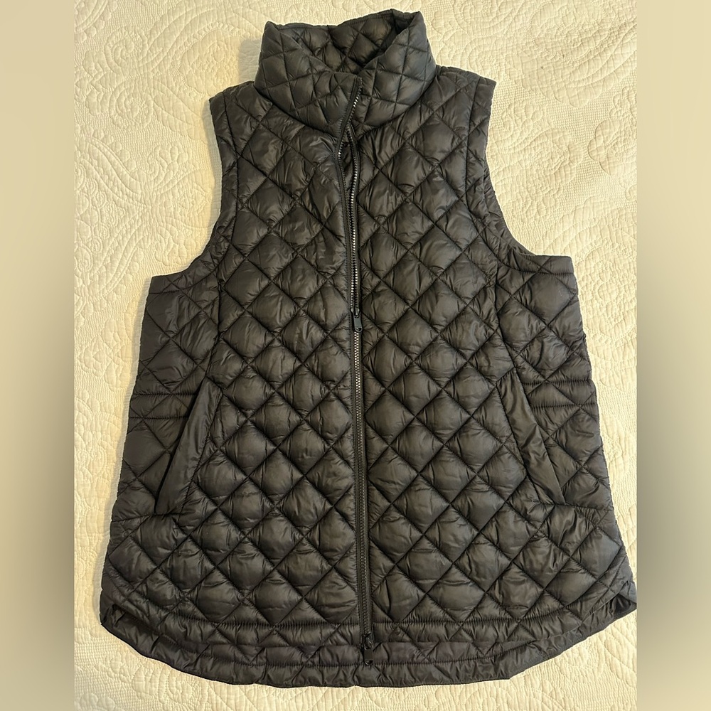 Athleta Black Quilted Vest